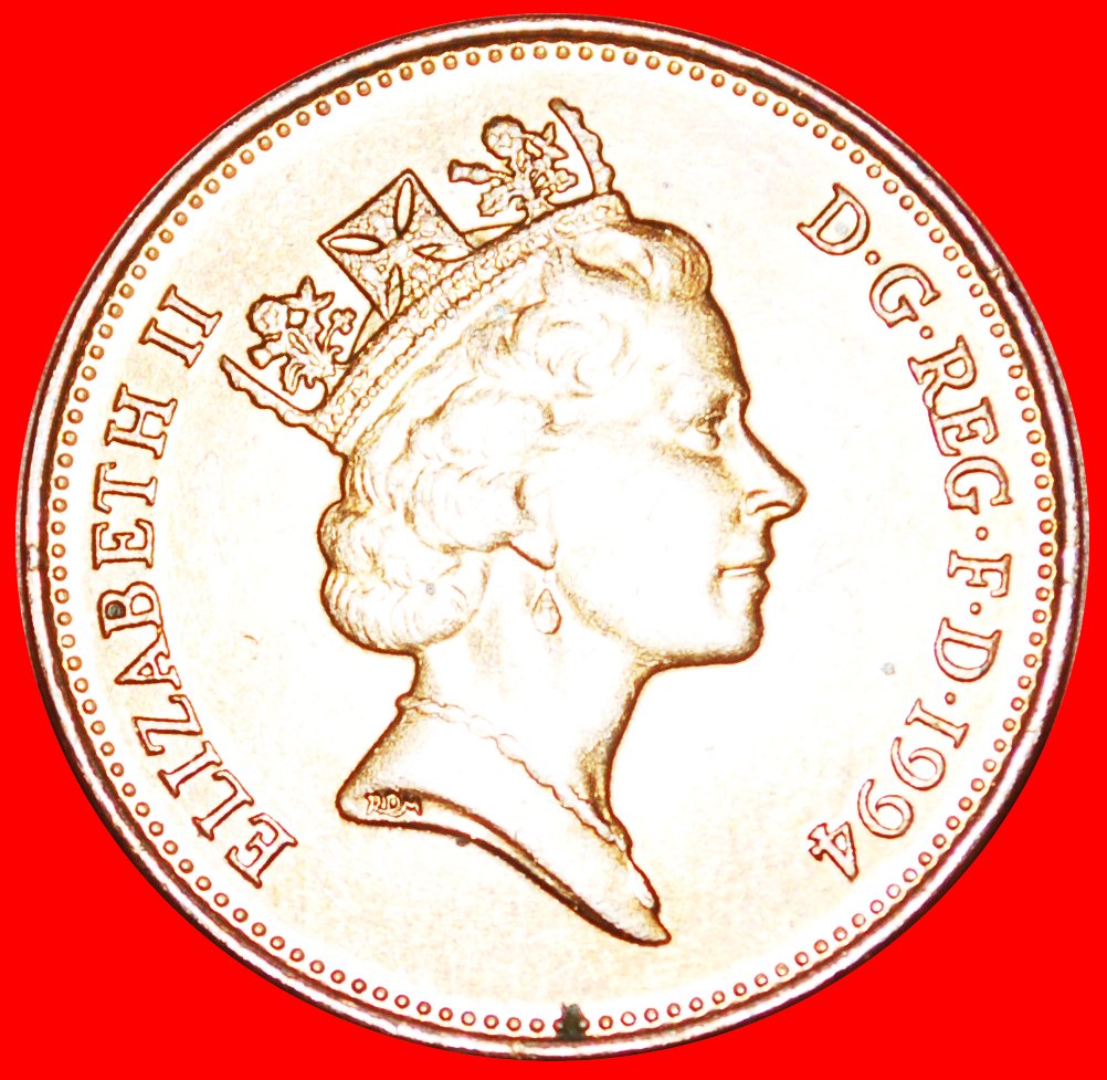  Ⰿ OSTRICH FEATHERS:GREAT BRITAIN★2 PENCE 1994 DIE B★ELIZABETH II (1952-2022)★LOW START ★ NO RESERVE!   