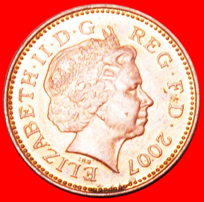  Ⰿ PORTCULLIS: GREAT BRITAIN ★ 1 PENNY 2007 DIE B★ELIZABETH II (1952-2022)★LOW START ★ NO RESERVE!   