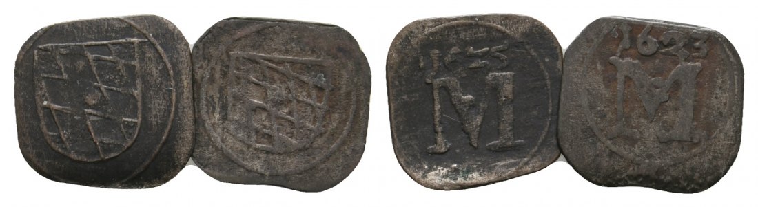  Altdeutschland; 2 Kleinmünzen 1625/1623   