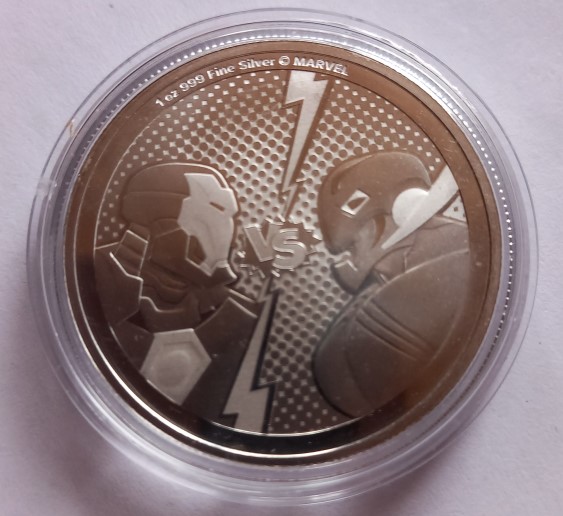  Niue Marvel 2 Dollar 2025 Captain America vs.Thanos  1 Oz Silber 31,1 gr   
