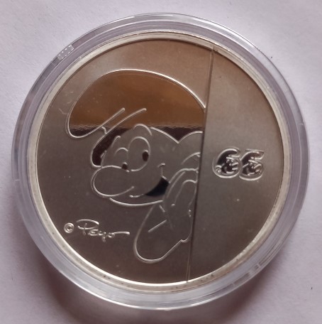  Niue 2 Dollar 2023 65 Jahre Smurfs – Schlümpfe  1 Oz Silber 31,1 gr   