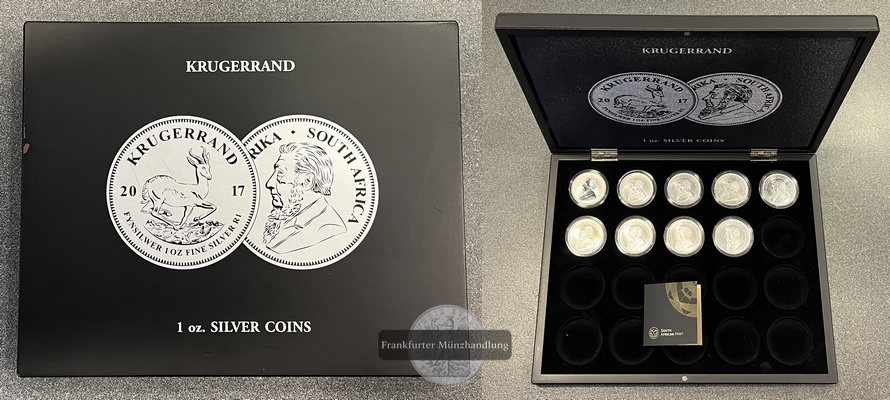  Südafrika Krügerrand 9 x 1 Unze Set 2017-2025 FM-Frankfurt Feinsilber: 280,44g   