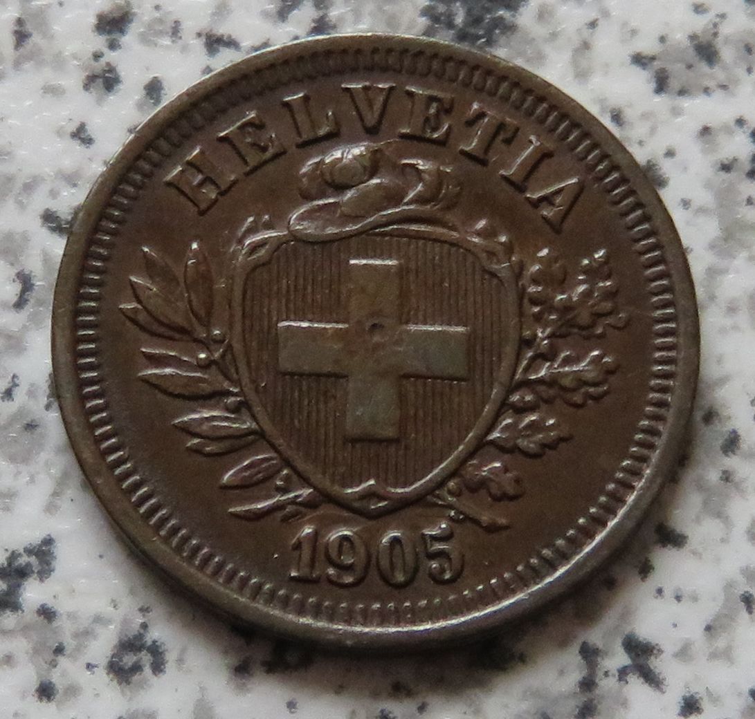  Schweiz 1 Rappen 1905 B   