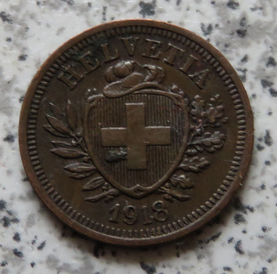  Schweiz 1 Rappen 1918 B   