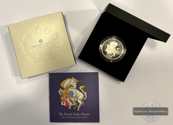  UK 2 Pounds 2024 The Seymour Unicorn (1 Unze) Royal Tudor Beasts FM-Frankfurt Feinsilber: 31,1g   