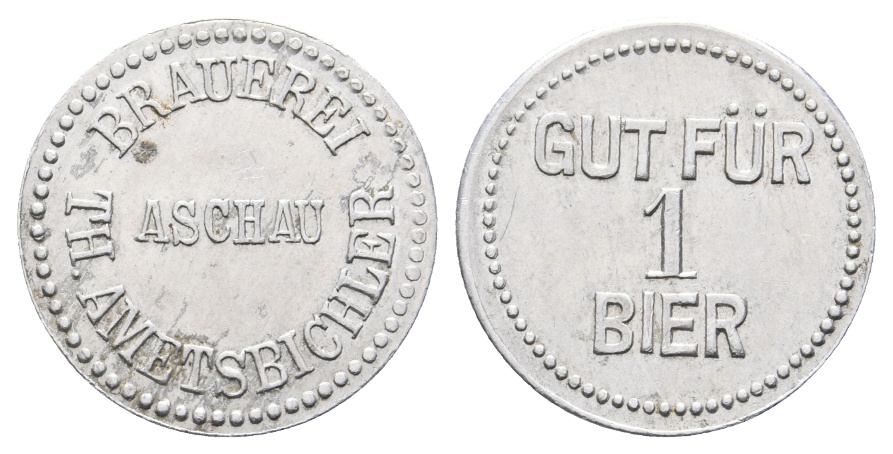  Bayern, Aschau Brauerei TH. Ametsbichler, Gut für 1 Bier; Menzel 798   