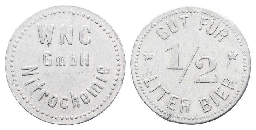  Bayern, Aschau, WNC GmbH Nitrochemie, Gut für 1/2 Liter Bier; Menzel 802   