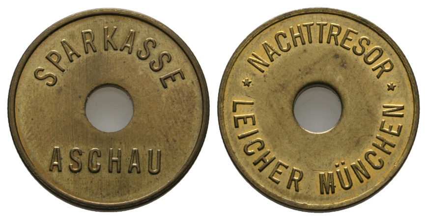  Bayern, Aschau Sparkasse, Nachttresor Leicher München; Menzel -   