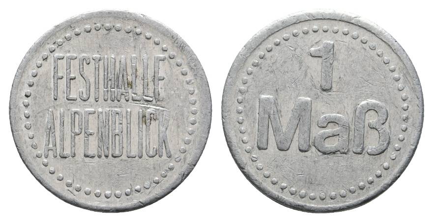  Bayern, Aschau, Festhalle Alpenblick, 1 Maß; Menzel -   