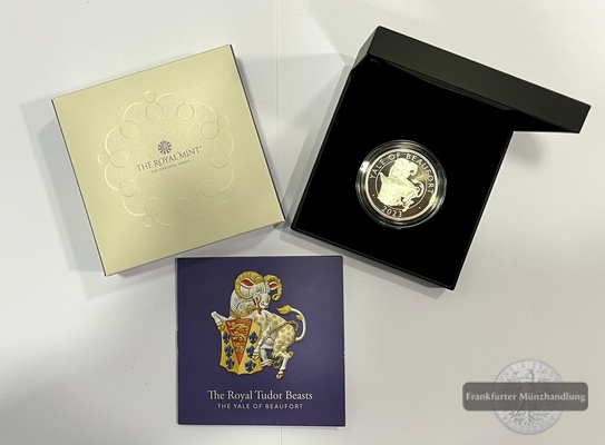  UK 2 Pounds 2023 The Yale of Beaufort (1 Unze) Royal Tudor Beasts FM-Frankfurt Feinsilber: 31,1g   