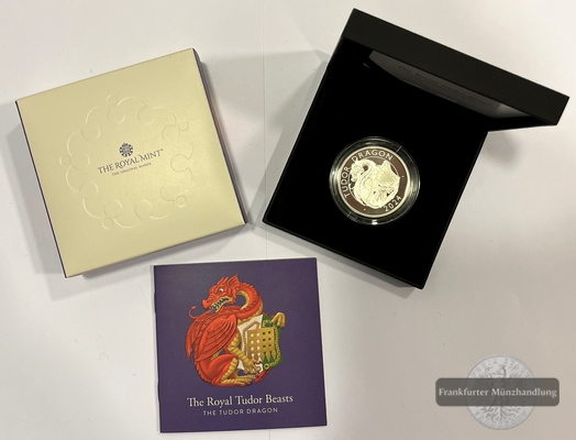  UK 2 Pounds 2024 The Tudor Dragon (1 Unze) Royal Tudor Beasts FM-Frankfurt Feinsilber: 31,1g   