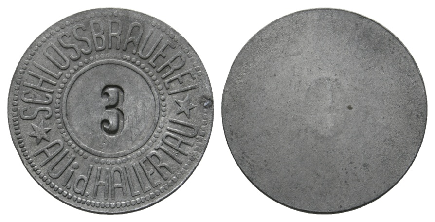  Bayern, Au i.d. Hallentau Schlossbrauerei, Kontrollnummer 3; Menzel 850.1   