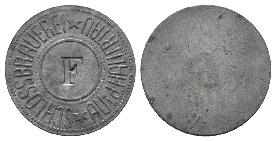  Bayern, Au i.d. Hallentau Schlossbrauerei, Buchstabe gepunzt: F; Menzel 850.2   