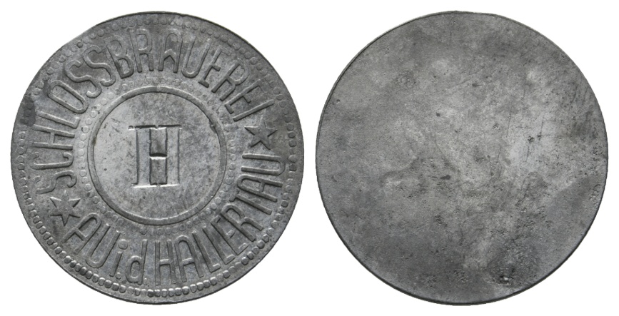  Bayern, Au i.d. Hallentau Schlossbrauerei, Buchstabe gepunzt: H; Menzel 850.2   