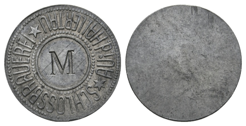  Bayern, Au i.d. Hallentau Schlossbrauerei, Buchstabe gepunzt: M; Menzel 850.2   