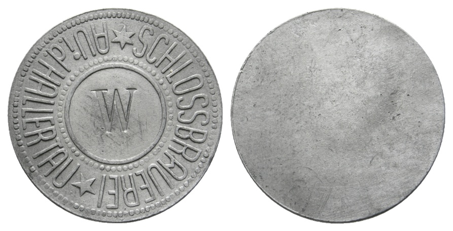  Bayern, Au i.d. Hallentau Schlossbrauerei, Buchstabe gepunzt: W; Menzel 850.2   