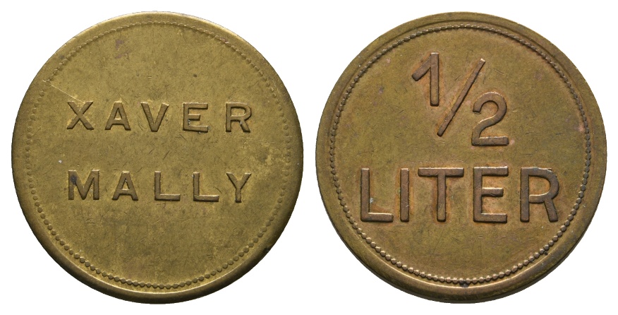  Bayern, Au, Xaver Mally, 1/2 Liter; Menzel 851.2   