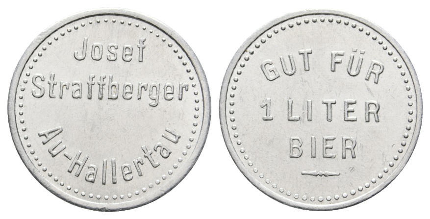  Bayern, Au-Hallertau Josef Strassberger, Gut für 1 Liter Bier; Menzel 846.?   