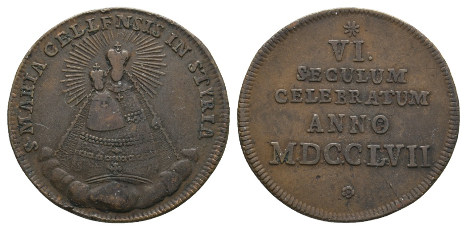  Medaille/ Jeton 1757; Mariazell; Bronze; 5,72 g ; Ø 28,8 mm   