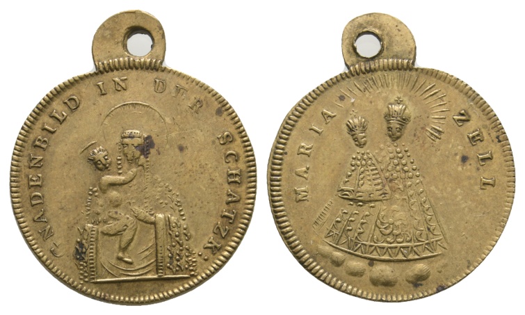  Medaille; Mariazell; Bronze; gehenkelt; 4,98 g ; Ø 24,2 mm   
