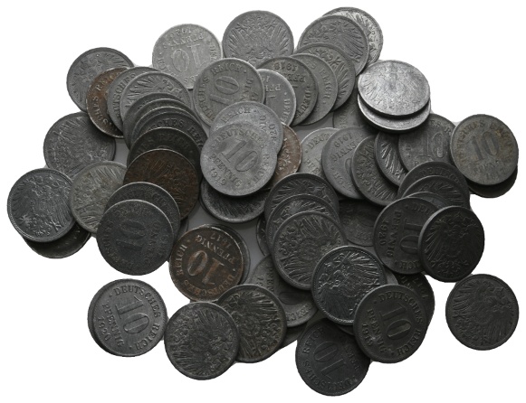  Deutsches Reich; 10 Pfennig ( 67 Stück)   