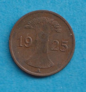  Weimarer Republik 1 Reichspfennig 1925 A   