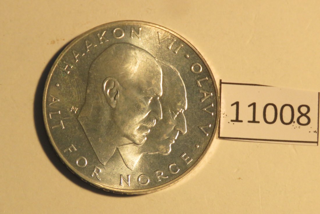  11008 Norwegen 1970 - 25 Kronen - 25 Jahre Befreiung - 29,0 g SILBER 0.875   