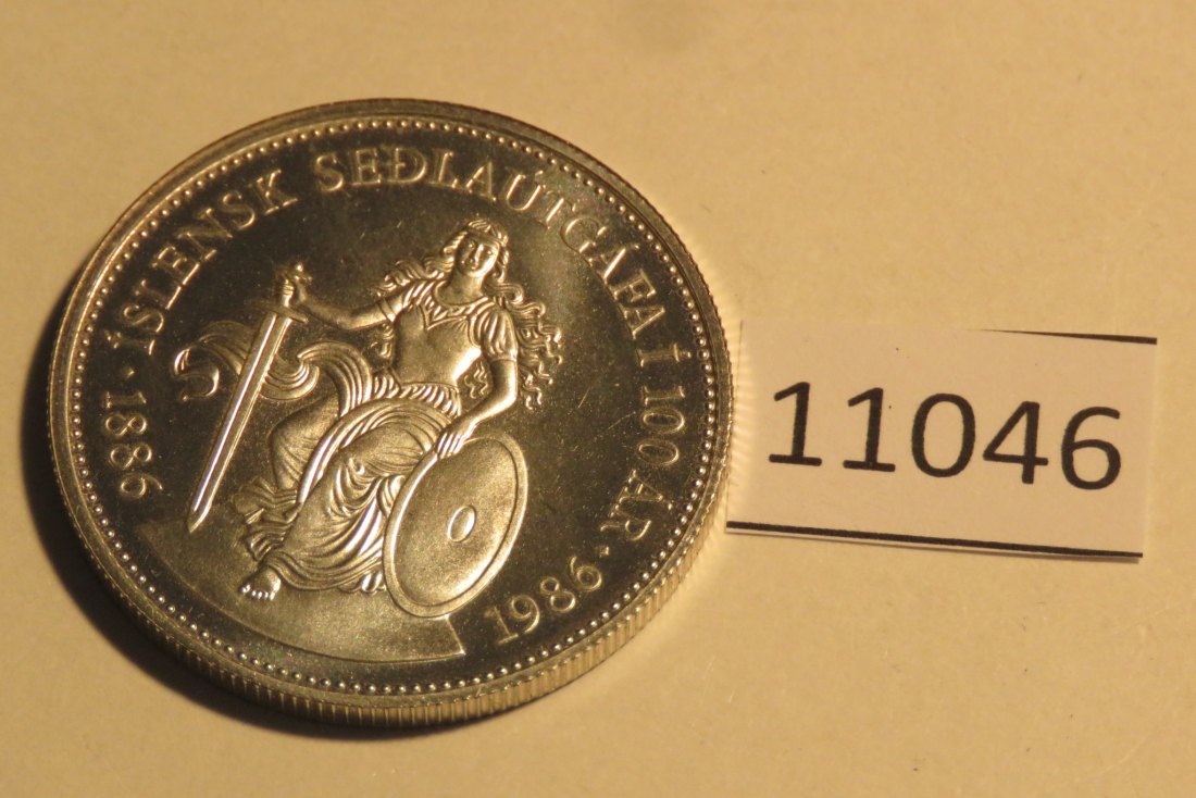  11046 Island 1986 - 500 Kronen - 20,0 g SILBER 0.500   