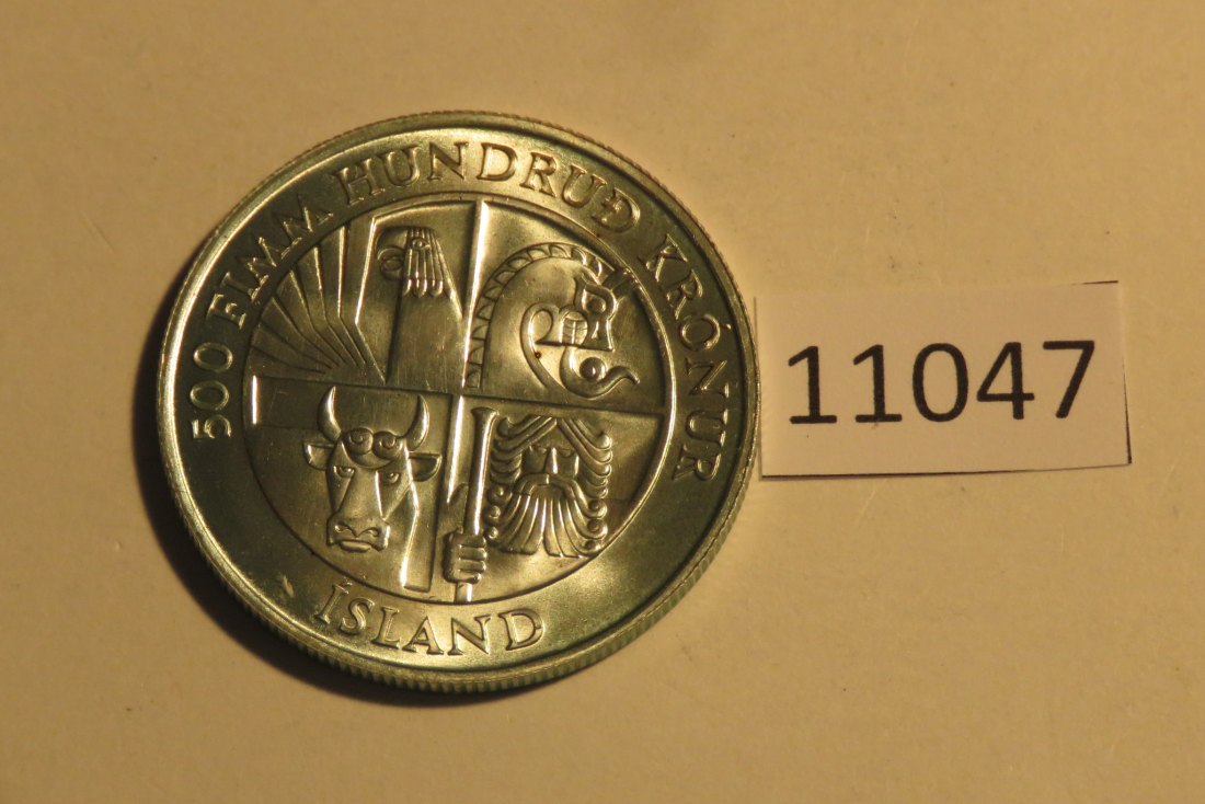  11047 Island 1974 - 500 Kronen - 20,0 g SILBER 0.925   