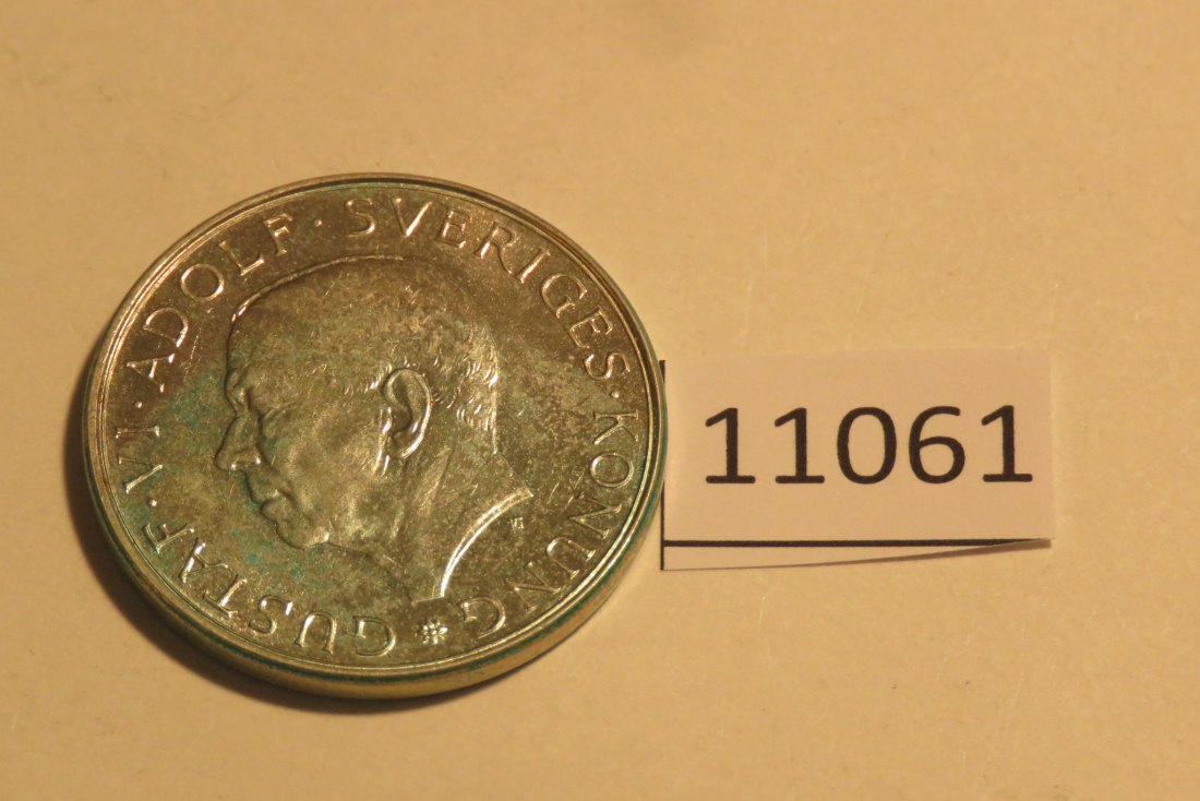  11061 Schweden 1972 - 10 Kronen - 90. Geburtstag Gustav VI. Adolf  -  18,0 g SILBER 0.830   