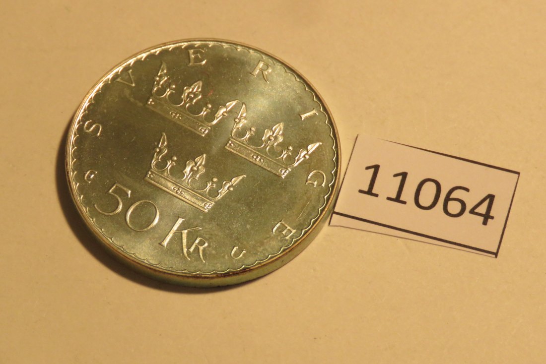  11064 Schweden 1975 - 50 Kronen - Verfassungsreform  -  27,0 g SILBER 0.925   