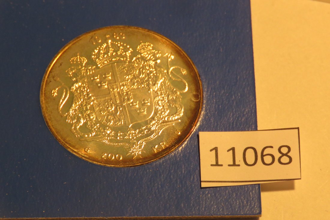  11068 Schweden 1996 - 200 Kronen - Carl Gustaf 10 Jahre Regent  -  27,0 g SILBER 0.925   