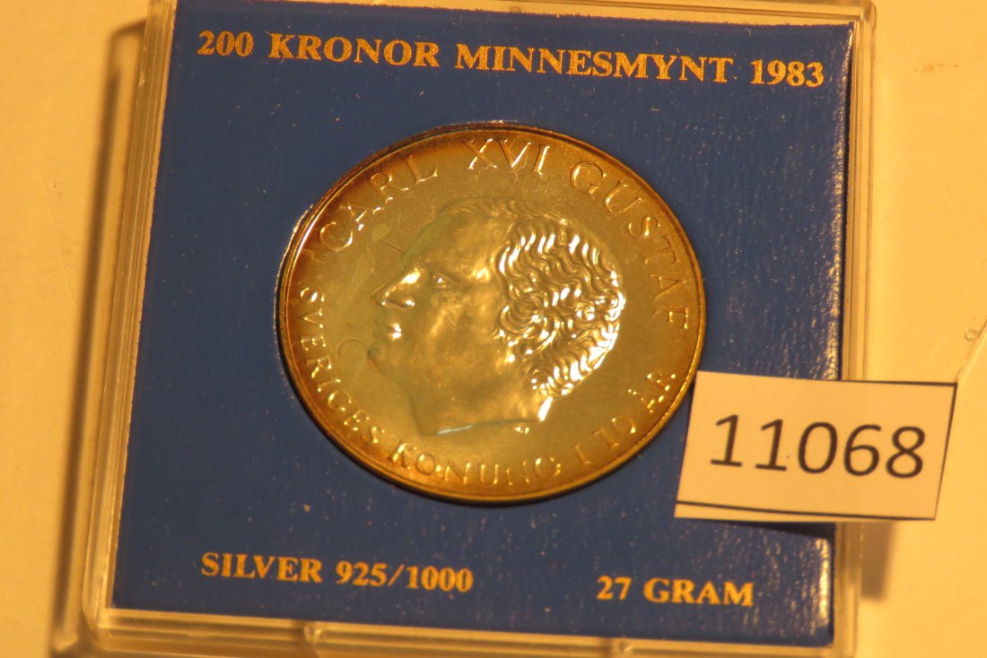  11068 Schweden 1996 - 200 Kronen - Carl Gustaf 10 Jahre Regent  -  27,0 g SILBER 0.925   