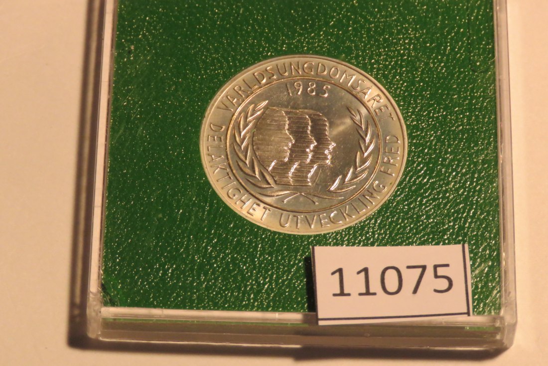  11075 Schweden 1985 - 100 Kronen - 3 Profile - 16,0 g SILBER 0.925   