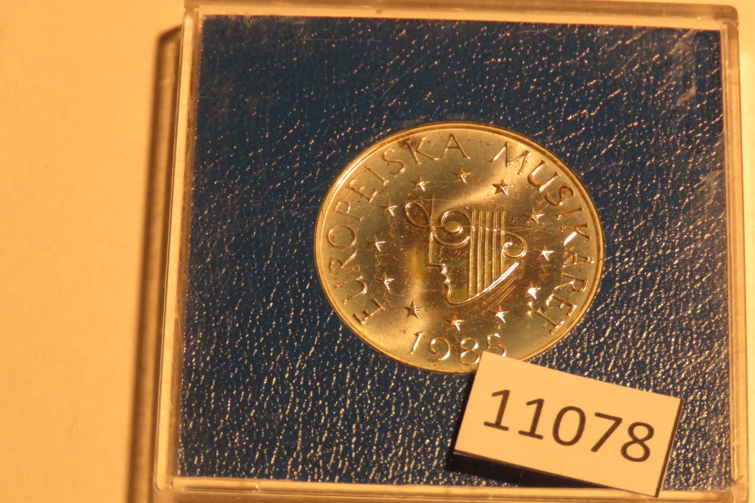  11078 Schweden 1985 - 100 Kronen - Musikjahr - 16,0 g SILBER 0.925   