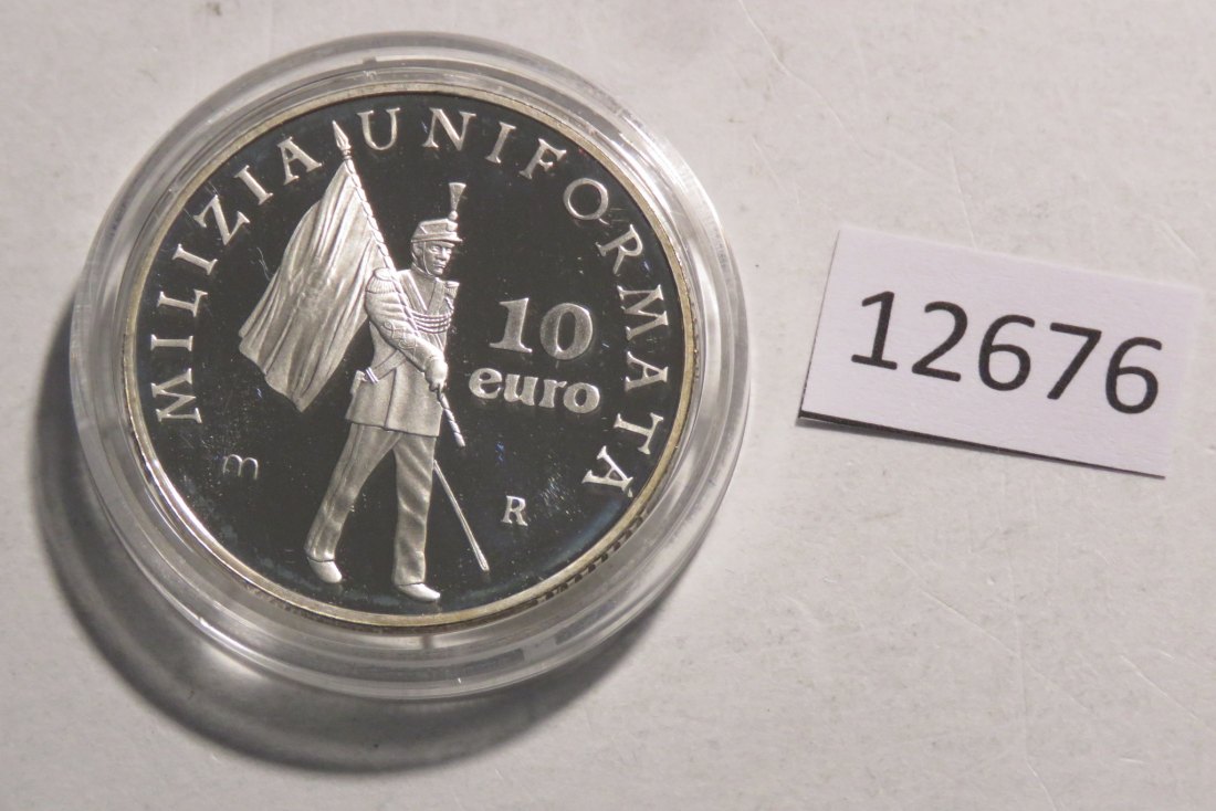 12677 San Marino 2005 - 10 Euro - 500 Jahre Milizia Uniformata - 22,0 g SILBER 0.925