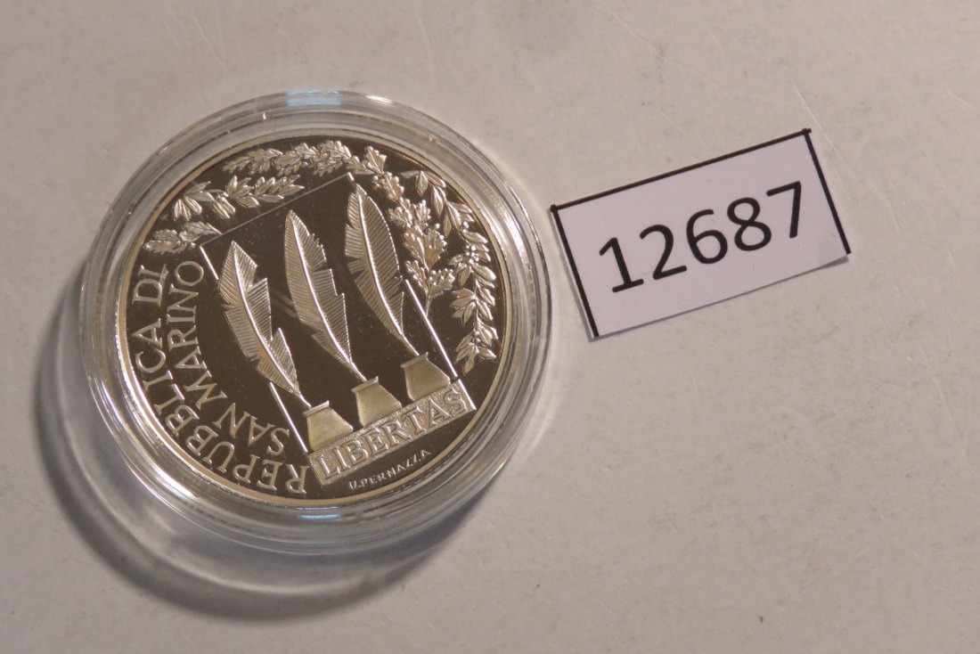  12687  San Marino 2007 - 10 Euro - Giouse Carducci - 22,0 g SILBER 0.925   