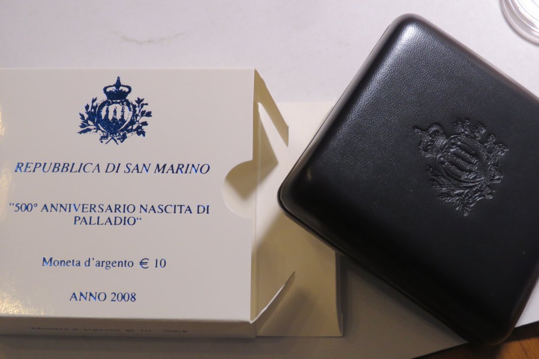  12688  San Marino 2007 - 10 Euro - 500 Jahre Palladio - 22,0 g SILBER 0.925   