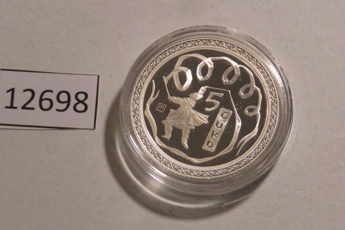 12698 San Marino 2008 - 5 Euro - Olympia Peking - 18,0 g SILBER 0.925