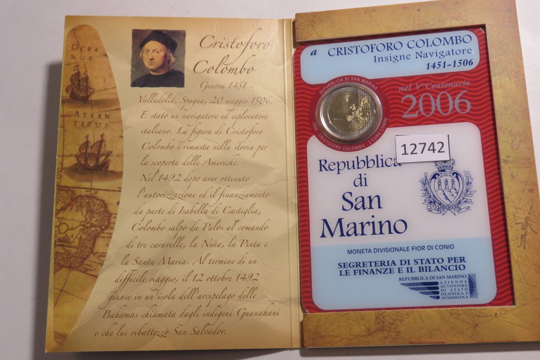  12742 San Marino 2006 - 2 Euro - Kolumbus   