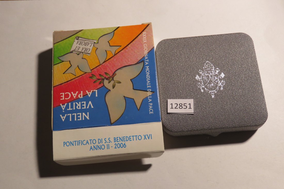  12851 Vatikan 2006 - 5 Euro - Papst Benedikt XVI. - 18,0 g Silber 0.925   