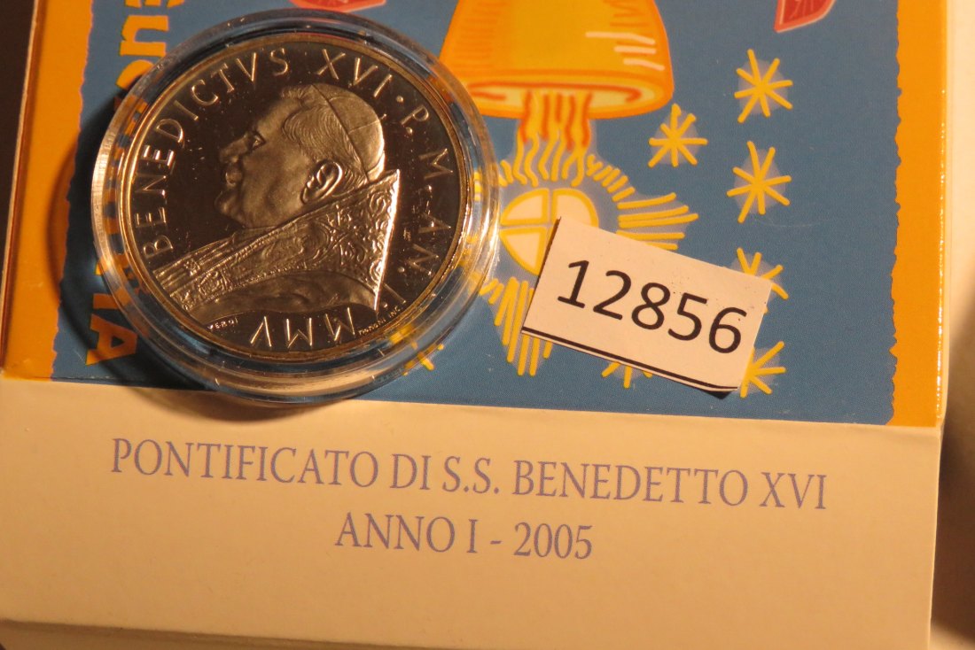  12856 Vatikan 2005 - 10 Euro - Jahr der Eucharistie - 22.0 g Silber 0.925   