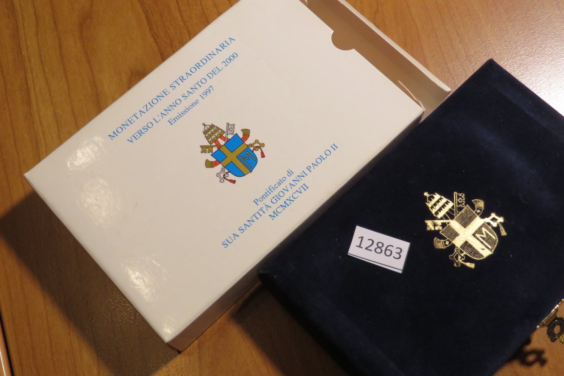  12863 Vatikan 1997 - 2 x 10.000 Lire - Anno Santo - 44.0 g Silber 0.835   