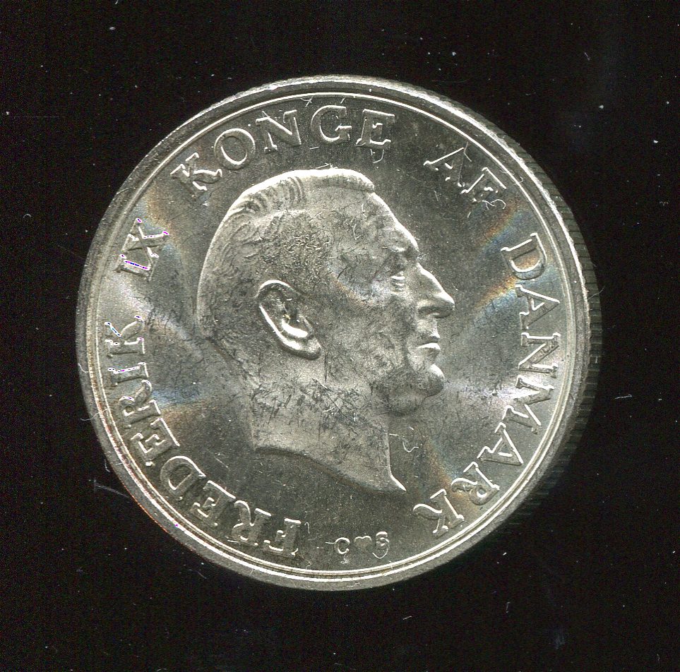  Dänemark 2 Kronen Silbermünze 800 Ag 15 g in St. mit Zertifikat   