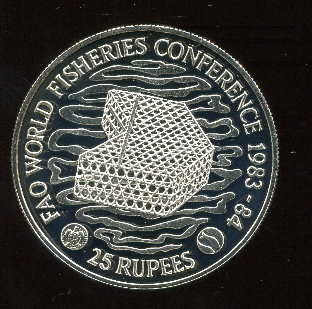  Seychellen 25 Rupees Silbermünze 925 Ag 28,28 g in PP mit Zertifikat   