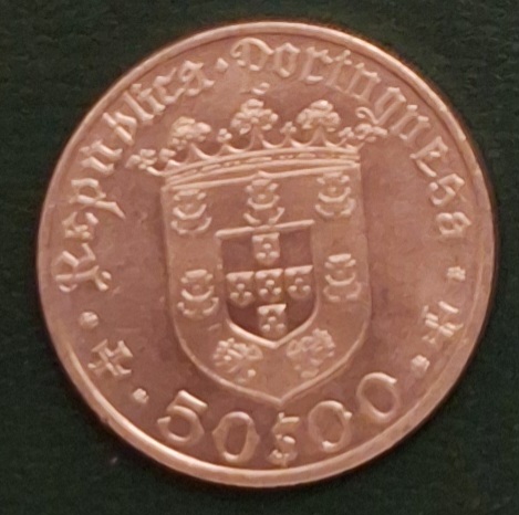  Portugal, 50 Escudos, 1968, 500.Jahrestag der Geburt Petro Alvares Cabral- Silber unter Kurs   