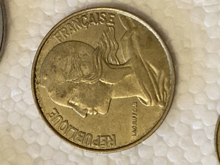  Münze Münzen Umlaufmünze Frankreich 20 Centimes 1974   