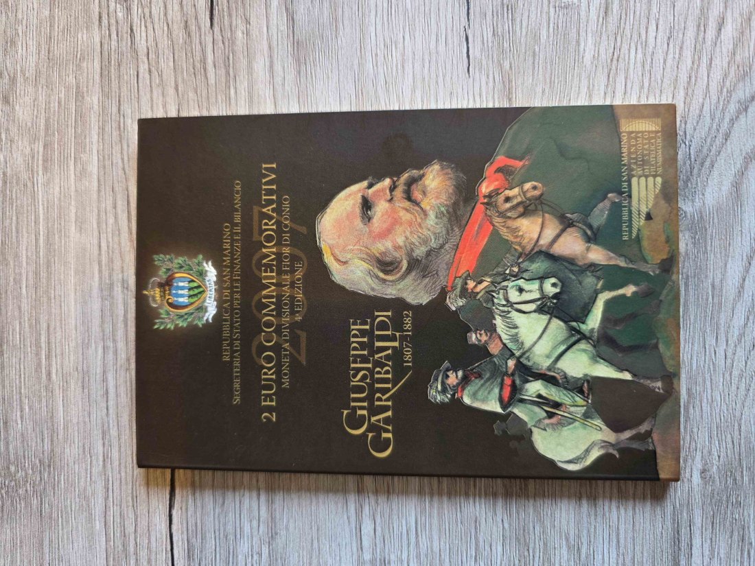  San Marino 2 Euro 2007 Giuseppe Garibaldi Stempelglanz im Blister   