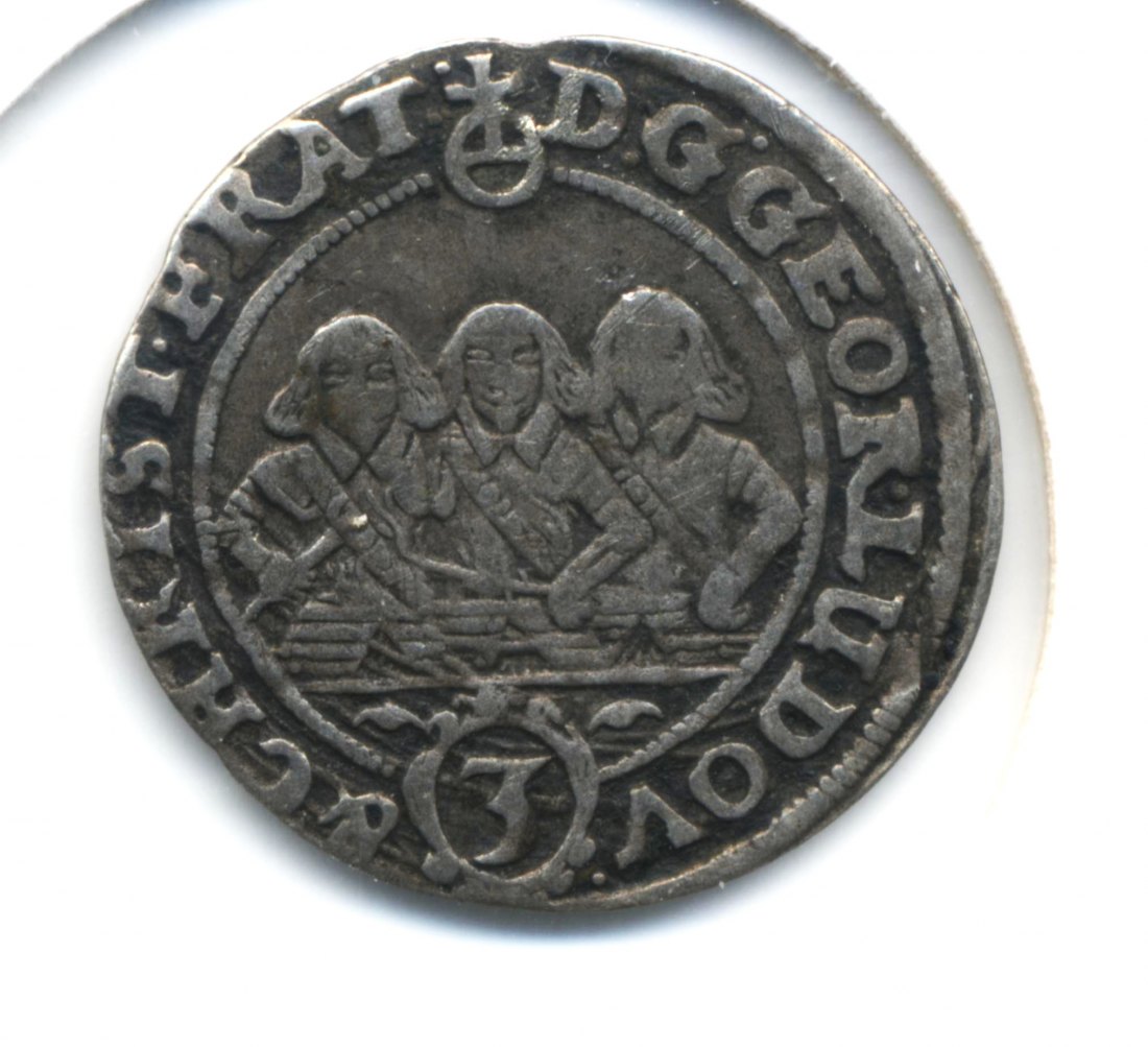 SCHLESIEN LIEGNITZ BRIEG 3 Kreuzer 1656 Georg, Ludwig und Christian   