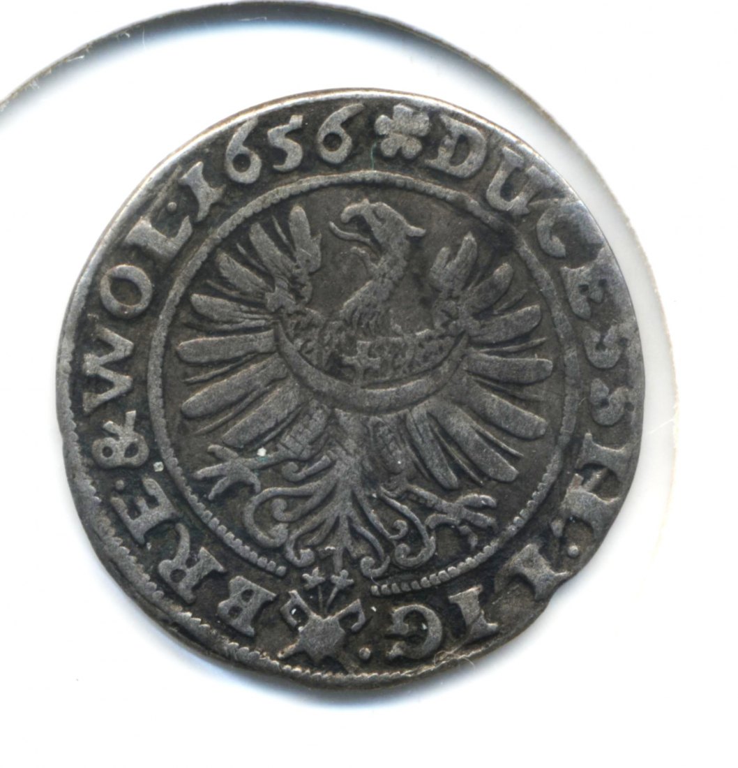  SCHLESIEN LIEGNITZ BRIEG 3 Kreuzer 1656 Georg, Ludwig und Christian   